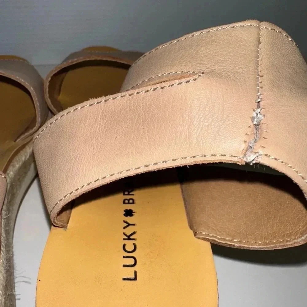 Women's Lucky Brand Sandals, Beige, Size 8.5 - Picture 7 of 11